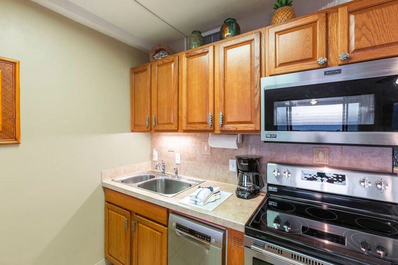 Maui Kai 806 bathroom with luxury amenities and custom tile work, oceanfront condo comfort